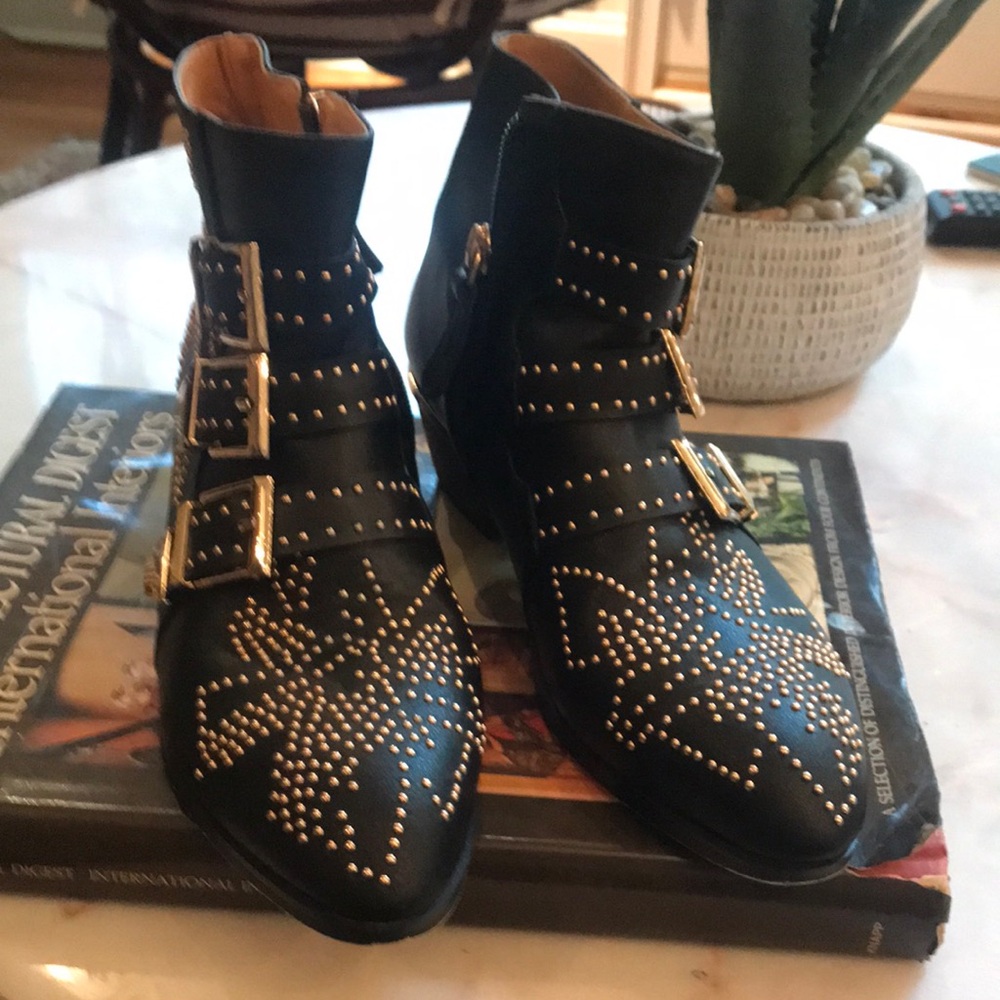 Designer inspired boho ankle bootie